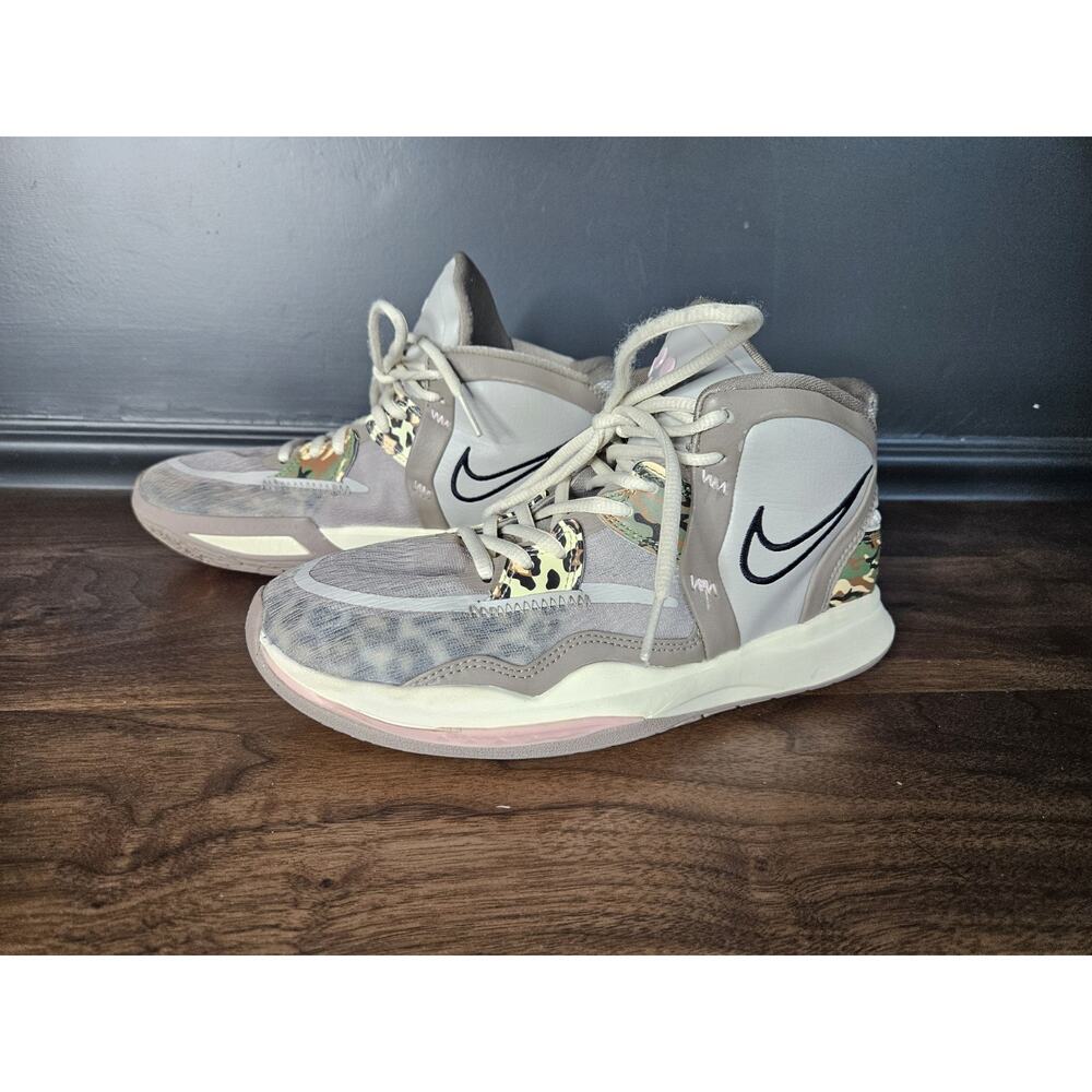 Nike Kyrie Infinity Leopard Camo Size 6Y Gray Basketball Shoes Sneakers 2022
